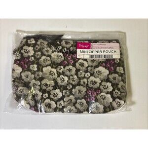 New Thirty-One Mini Zipper Pouch 323B Painted Floral